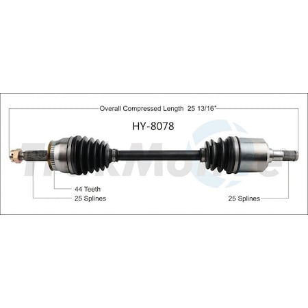 Surtrack Axle Cv Axle Shaft, Hy-8078 HY-8078